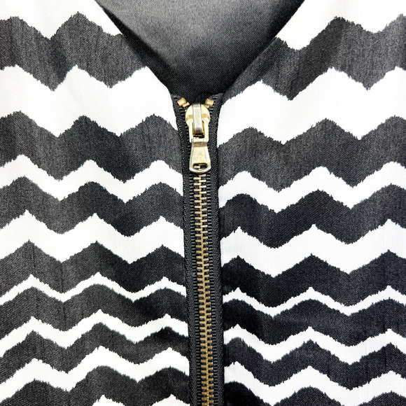 Julian Taylor New York Black & White Striped Mid Length Dress - Picture 5 of 12